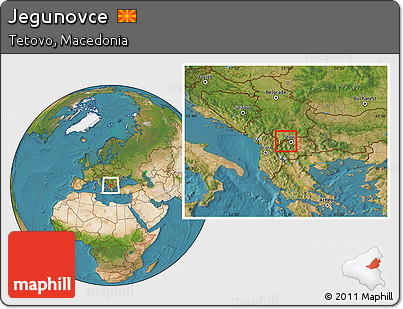 Satellite Location Map of Jegunovce