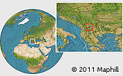 Satellite Location Map of Jegunovce