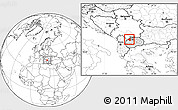 Blank Location Map of Tetovo, highlighted country