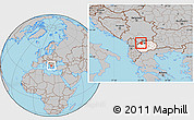 Gray Location Map of Tetovo, highlighted country