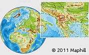 Physical Location Map of Tetovo, within the entire country