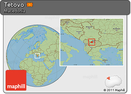 Savanna Style Location Map of Tetovo