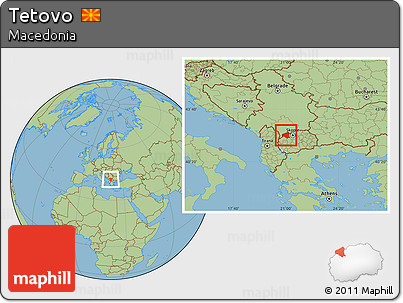 Savanna Style Location Map of Tetovo