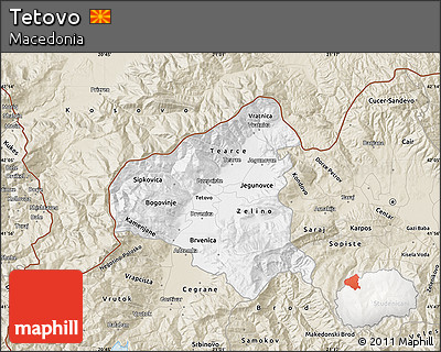 Classic Style Map of Tetovo