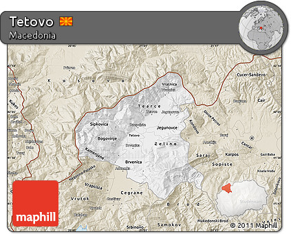 Classic Style Map of Tetovo