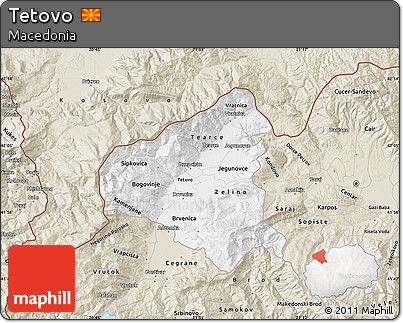 Classic Style Map of Tetovo