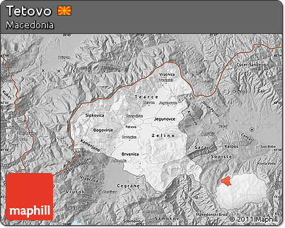 Gray Map of Tetovo