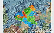 Political Map of Tetovo, semi-desaturated