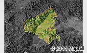 Satellite Map of Tetovo, darken, desaturated