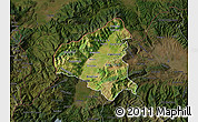 Satellite Map of Tetovo, darken
