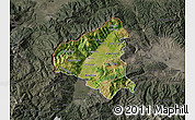Satellite Map of Tetovo, darken, semi-desaturated