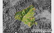 Satellite Map of Tetovo, desaturated