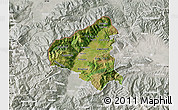 Satellite Map of Tetovo, lighten, semi-desaturated