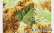 Satellite Map of Tetovo, physical outside