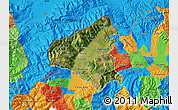 Satellite Map of Tetovo, political outside
