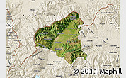 Satellite Map of Tetovo, shaded relief outside