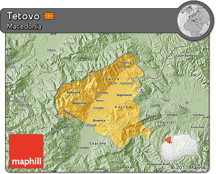 Savanna Style Map of Tetovo