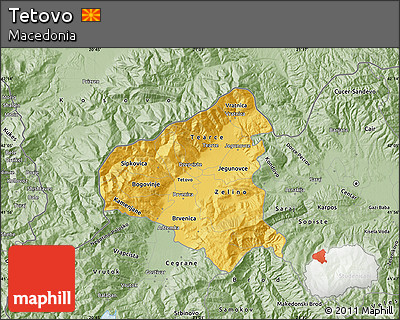 Savanna Style Map of Tetovo