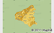 Savanna Style Map of Tetovo, single color outside