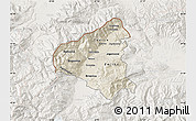 Shaded Relief Map of Tetovo, lighten