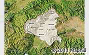 Shaded Relief Map of Tetovo, satellite outside