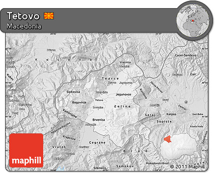 Silver Style Map of Tetovo
