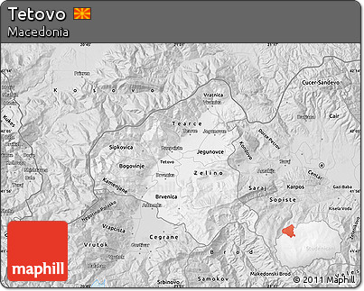 Silver Style Map of Tetovo