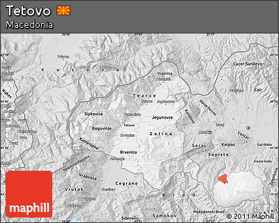 Silver Style Map of Tetovo
