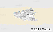 Classic Style Panoramic Map of Tetovo, single color outside