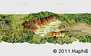 Physical Panoramic Map of Tetovo, satellite outside