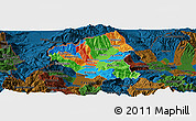 Political Panoramic Map of Tetovo, darken