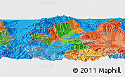 Political Panoramic Map of Tetovo, political shades outside