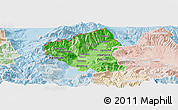 Political Shades Panoramic Map of Tetovo, lighten