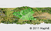 Political Shades Panoramic Map of Tetovo, satellite outside