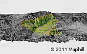 Satellite Panoramic Map of Tetovo, desaturated