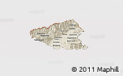 Shaded Relief Panoramic Map of Tetovo, cropped outside