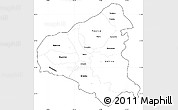 Blank Simple Map of Tetovo, cropped outside