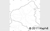 Blank Simple Map of Tetovo, no labels