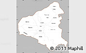 Gray Simple Map of Tetovo, cropped outside