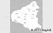 Gray Simple Map of Tetovo, single color outside