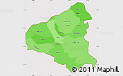 Political Shades Simple Map of Tetovo, cropped outside