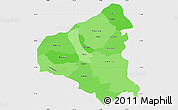 Political Shades Simple Map of Tetovo, single color outside