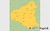 Savanna Style Simple Map of Tetovo, single color outside