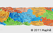 Political Shades Panoramic Map of Titov Veles