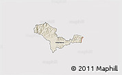 Shaded Relief 3D Map of Valandovo, cropped outside