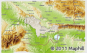 Shaded Relief 3D Map of Valandovo, physical outside