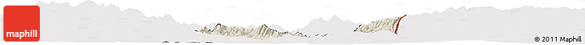 Shaded Relief Horizon Map of Valandovo, cropped outside