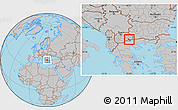 Gray Location Map of Valandovo