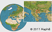 Satellite Location Map of Valandovo