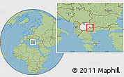 Savanna Style Location Map of Valandovo, highlighted country